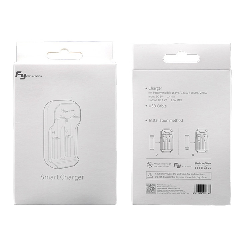 Feiyu Tech Handheld Gimbal Spare Parts Smart Charger for 16340 18350 18650 22650 Battery