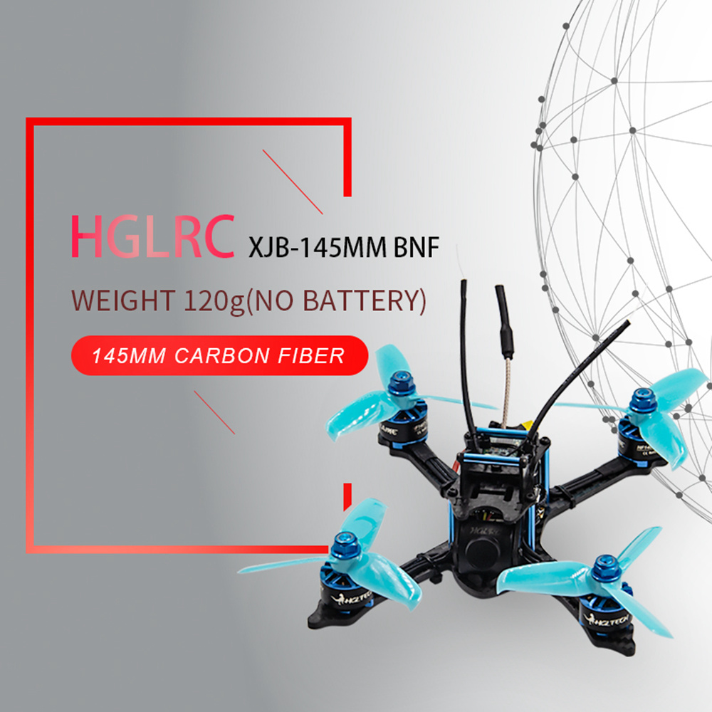 HGLRC XJB-145MM FPV Drone Frsky XM+ Receiver BNF Blue