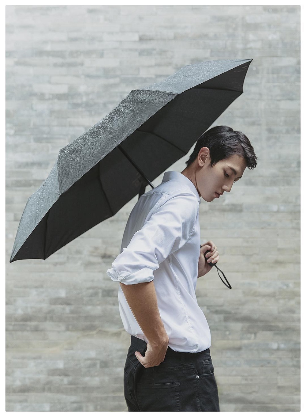 Xiaomi 90FUN Unisex Portable Umbrella Large Area UPF40+ Anti-UV Waterproof Lightweight Design - Black