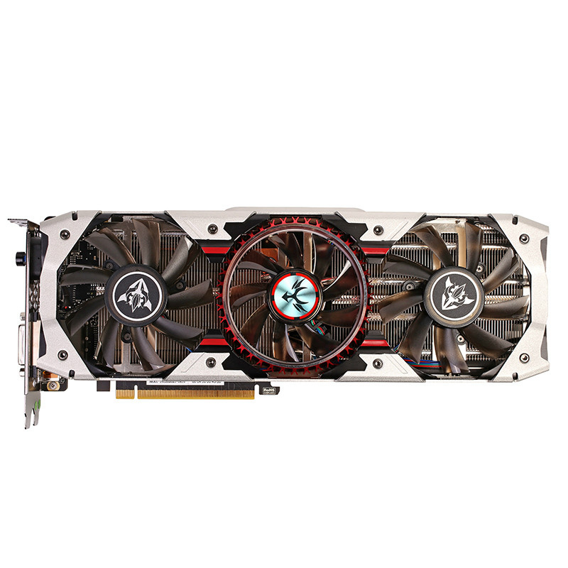 Colorful iGame GTX1070 X-8GD5 TOP AD Video Graphics Card 1506-1683MHz 8GB GDDR5 8Gbps/256Bit 3DP+HDMI+DVI - Silver