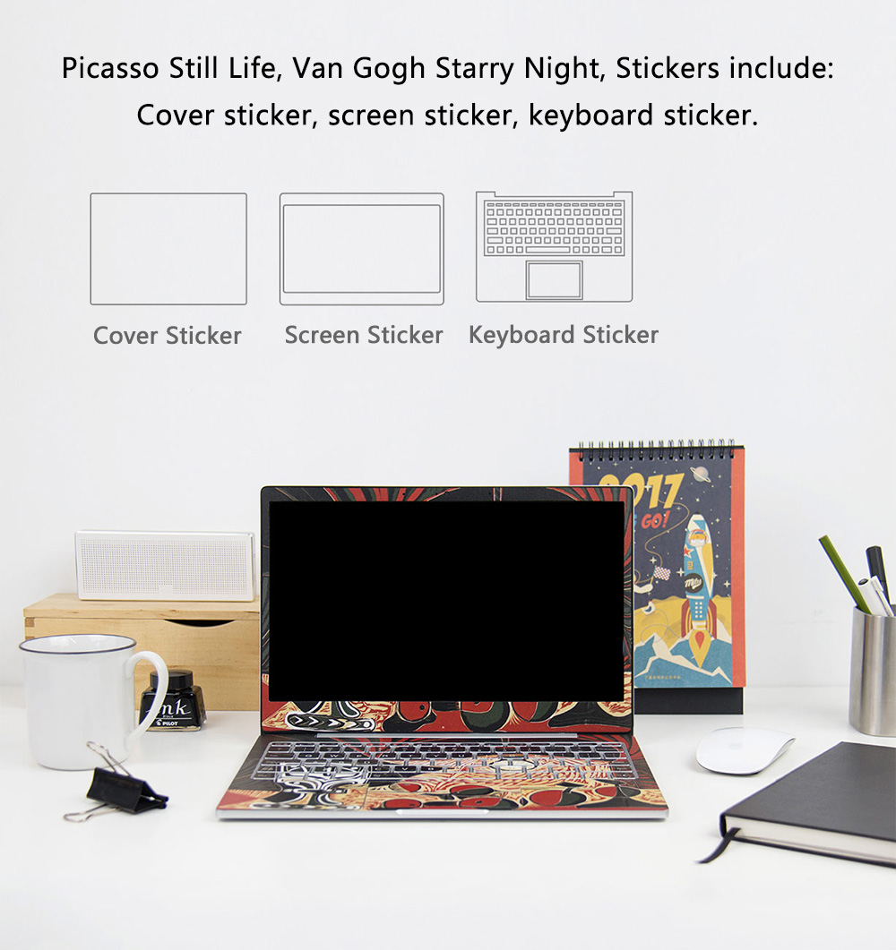 Original Xiaomi Decorative Stickers Color Protective Stickers for 13.3 Inch Xiaomi Notebook laptop - Rose Gold