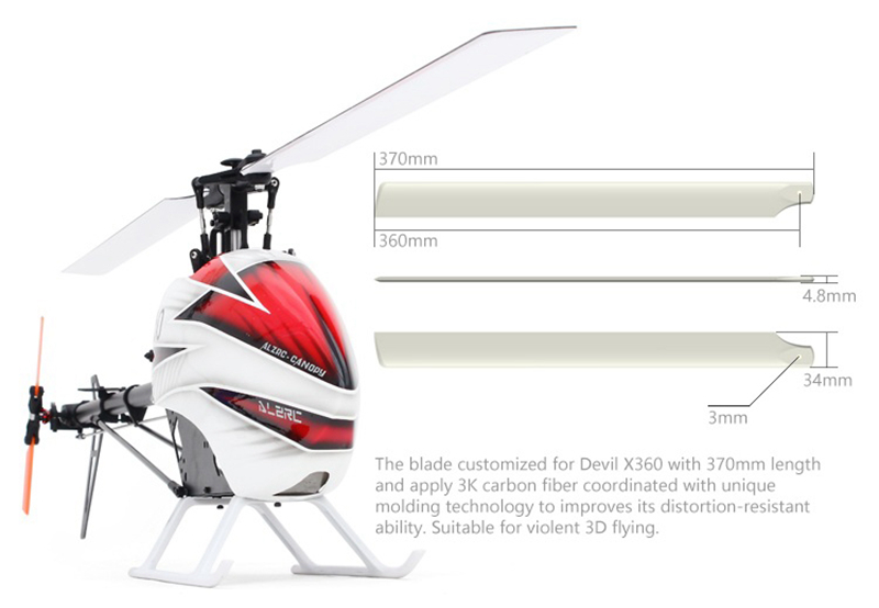 ALZRC Devil X360 3D Flying RC Helicopter Standard Combo