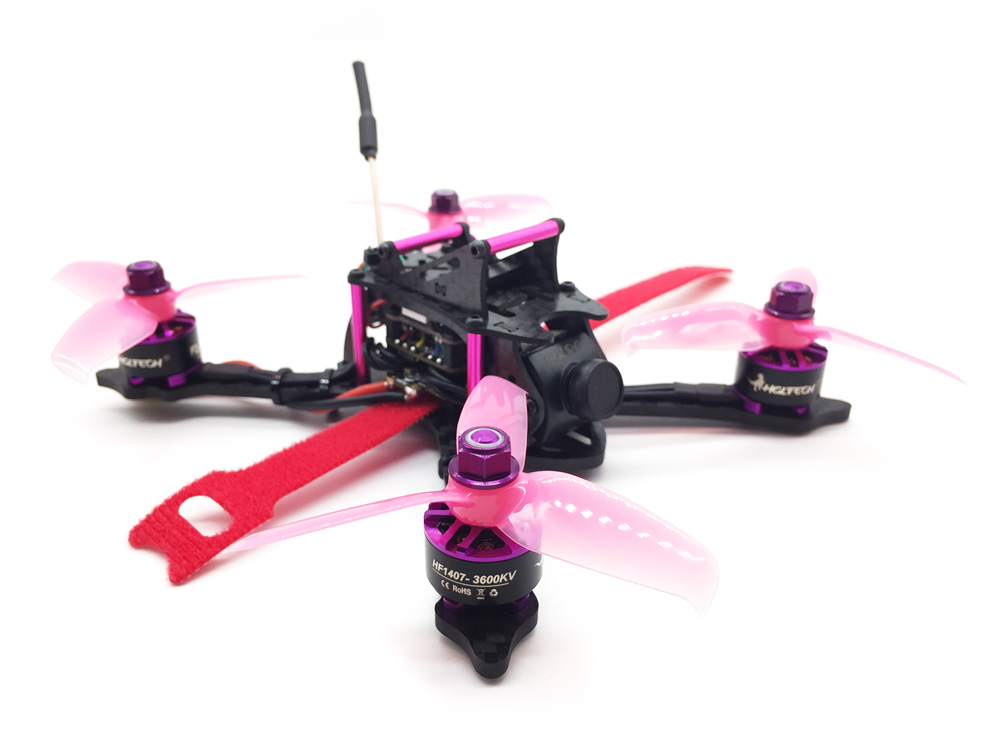 HGLRC XJB-145MM FPV Racing Drone F4 V2 FC OSD 28A 2-4S Blheli_S BB2 4In1 ESC 5.8G 48CH VTX Frsky XM+ Receiver BNF-Purple