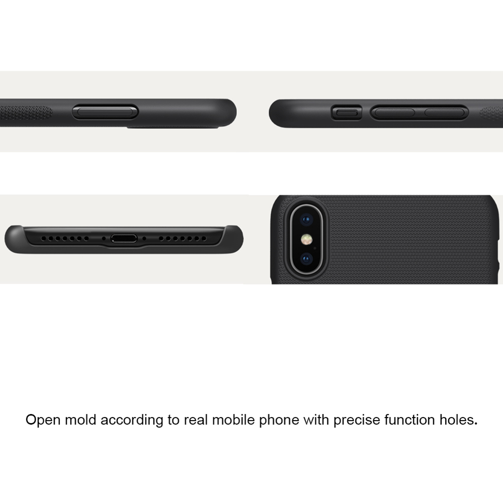 NILLKIN Matte Hard Phone Case for iPhone XS Max 6.5 Inch Protective Back Cover - Black