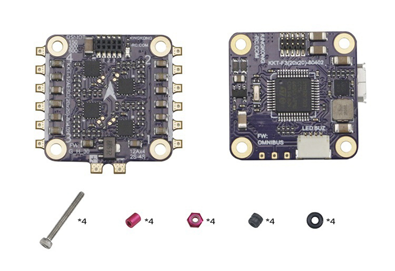 KINGKONG/LDARC ET115 3S FPV Racing Drone F3 FC OSD 12A BLHELI_S 4 In 1 ESC 5.8G 16CH VTX Frsky Receiver - BNF