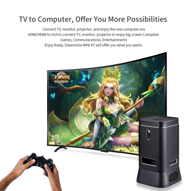ECDREAM V6B intel Gemini lake N4100 4GB/64GB Mini PC Build-in MIC Speaker 2.0MP Camera AC WIFI Bluetooth Gigabit LAN USB3.0*4