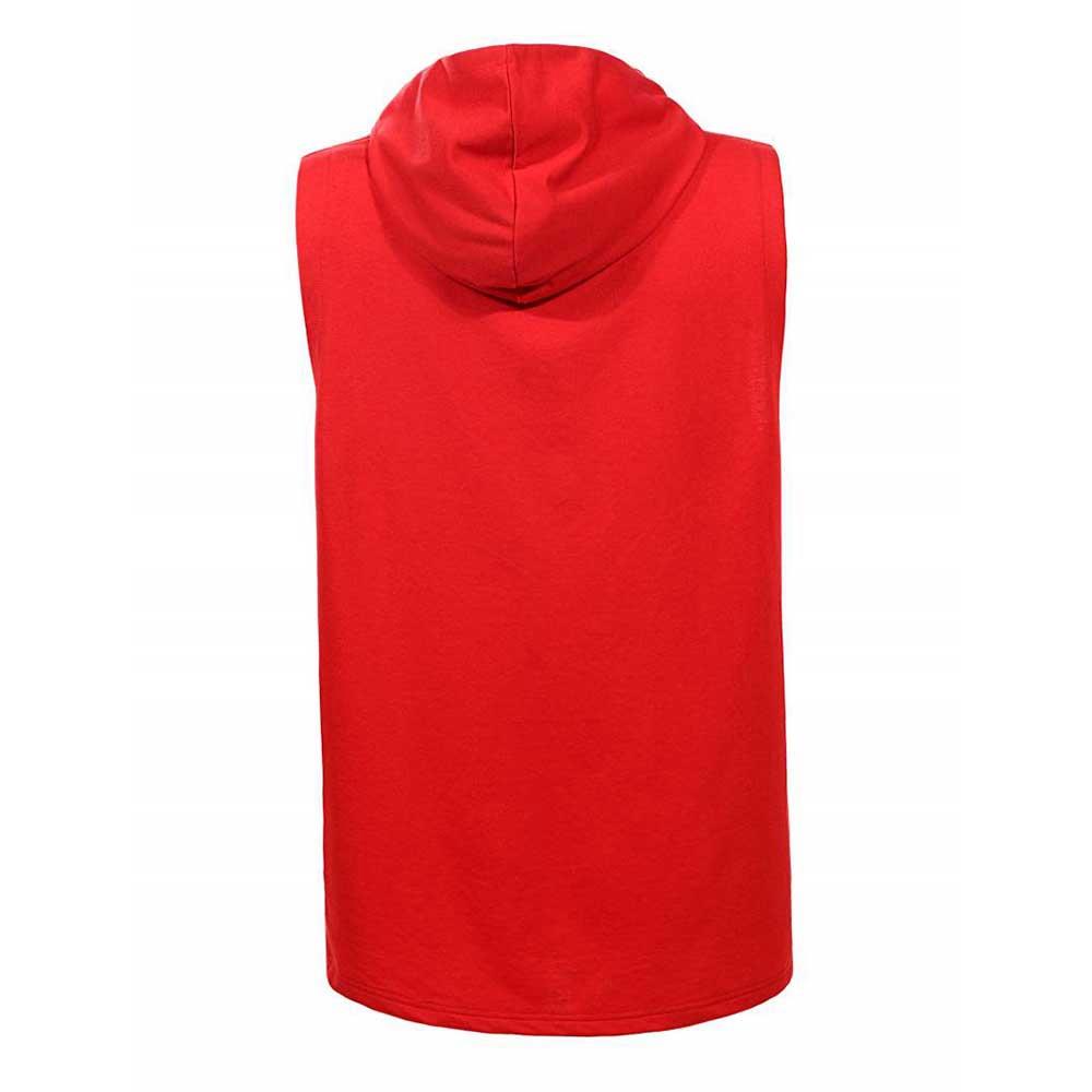 Men Pullover Fashion Design Sleeveless Hoodies For Men Outerwear Hoodies Size XXL - Red