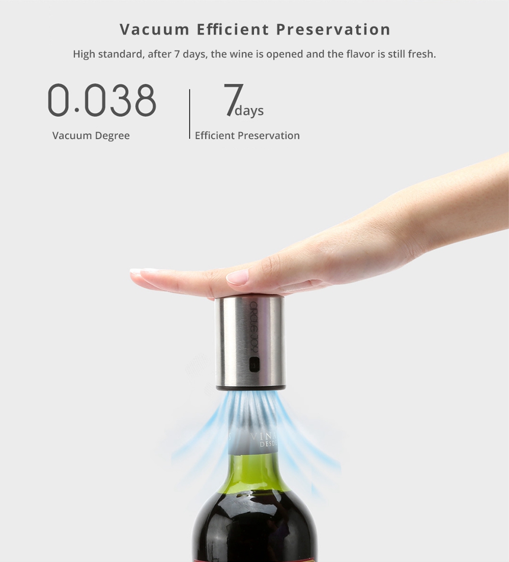 Xiaomi Circle Joy Stainless Steel Sealed Wine Stopper Silver