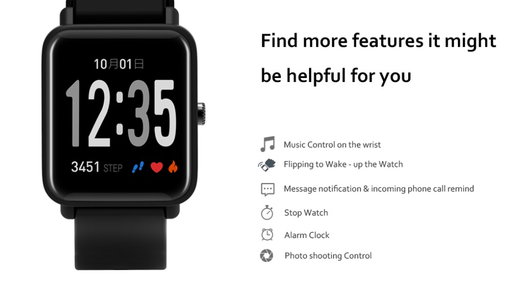 Makibes CK03 Smart Bracelet IP67 Waterproof Blood Pressure Heart Rate Monitor Fitness Activity Tracker - Pink