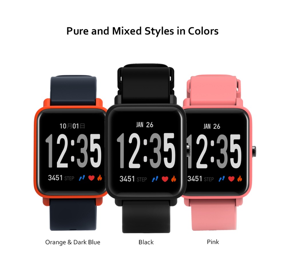 Makibes CK03 Smart Bracelet IP67 Waterproof Blood Pressure Heart Rate Monitor Fitness Activity Tracker - Pink