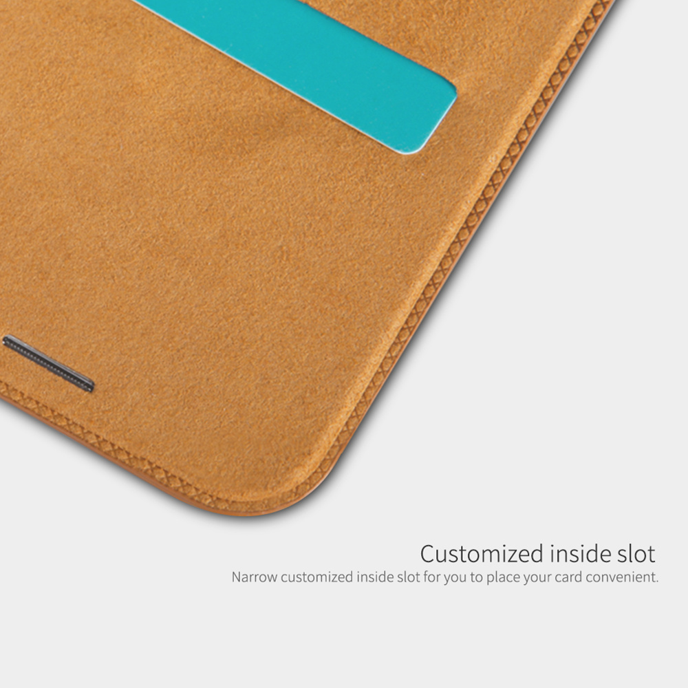 NILLKIN Protective Leather Phone Case for iPhone XR 6.1 Inch Protective Back Cover - Brown