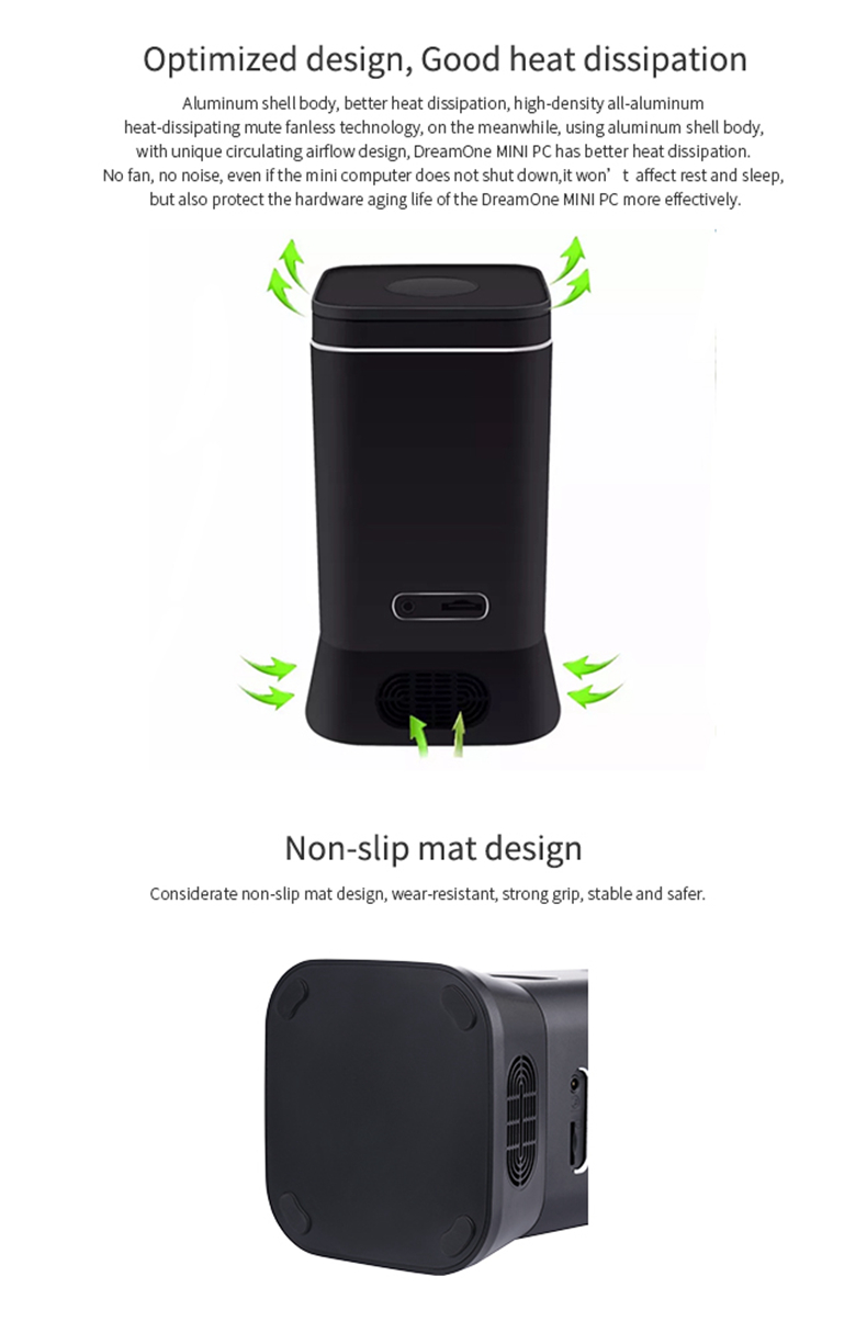 ECDREAM V6B intel Gemini lake N4100 4GB/64GB Mini PC Build-in MIC Speaker 2.0MP Camera AC WIFI Bluetooth Gigabit LAN USB3.0*4