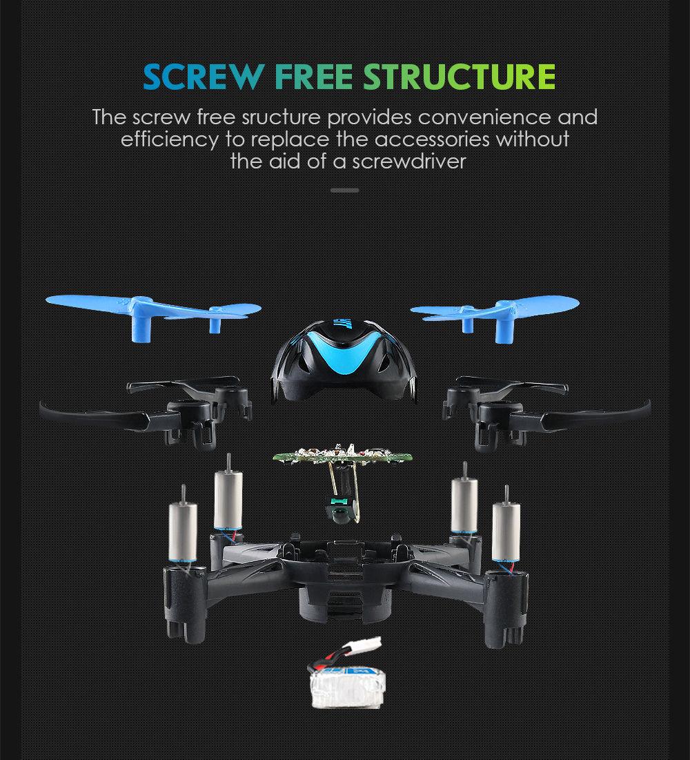 JJRC H48 MINI 2.4G 4CH 6 Axis 3D Flips RC Drone Quadcopter RTF Blue - Two Battery