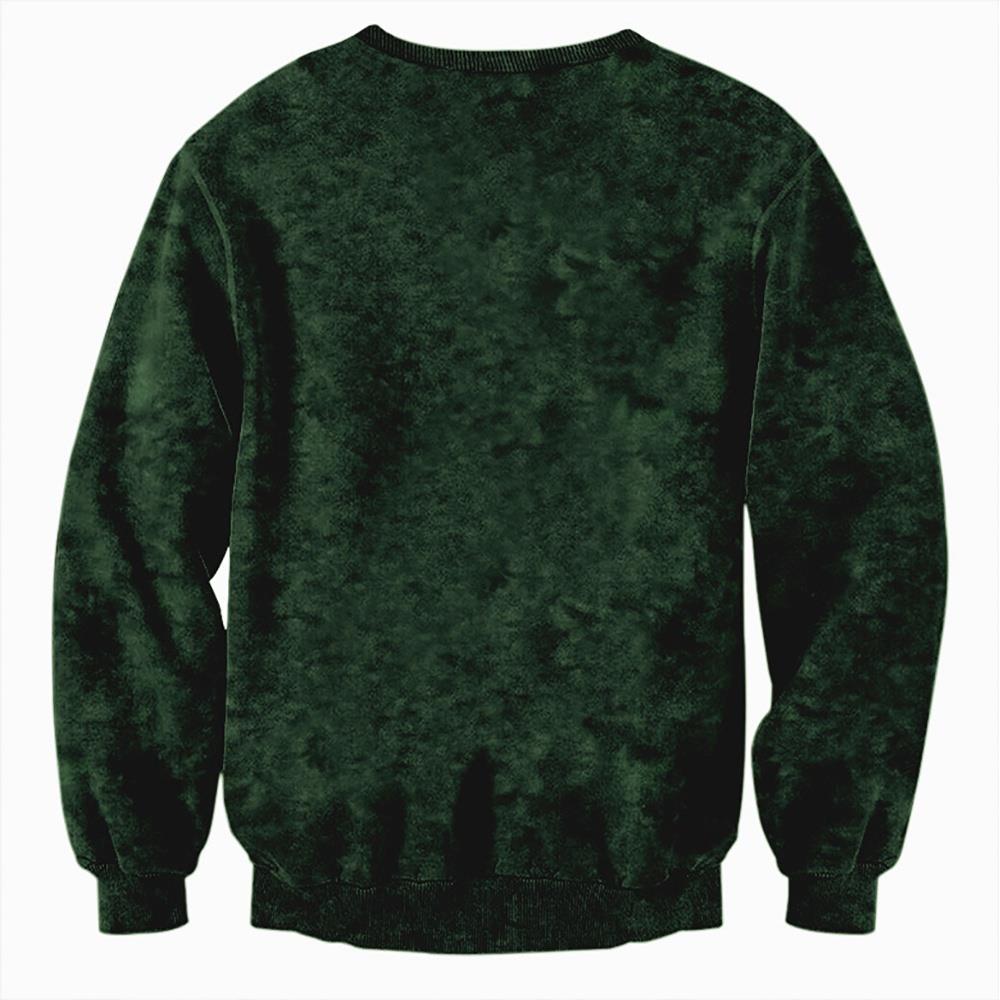 3D Digital Printed Dinosaur Pattern Men And Women Cotton Crewneck Sweatshirt Size XL