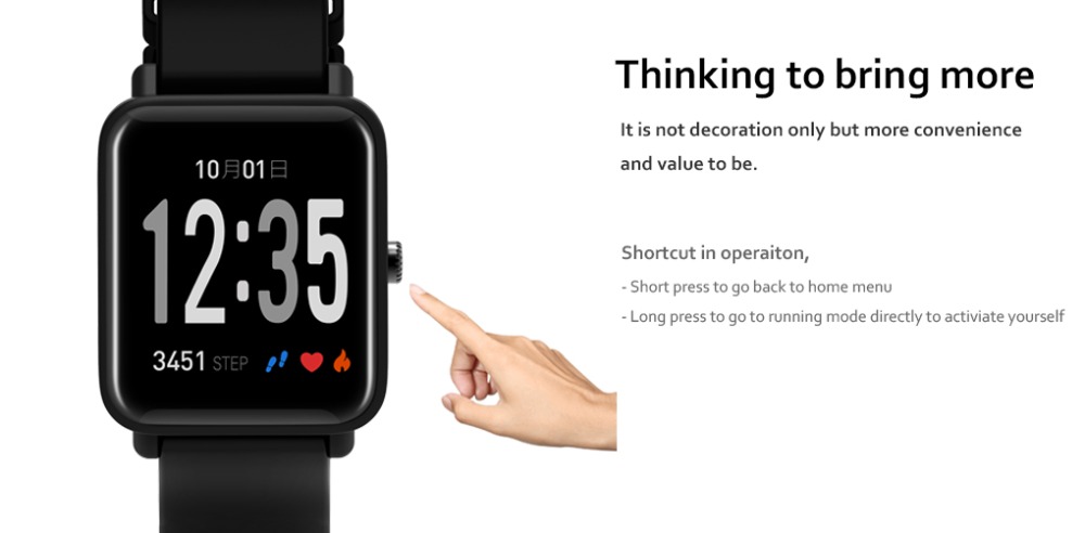 Makibes CK03 Smart Bracelet IP67 Waterproof Blood Pressure Heart Rate Monitor Fitness Activity Tracker - Pink