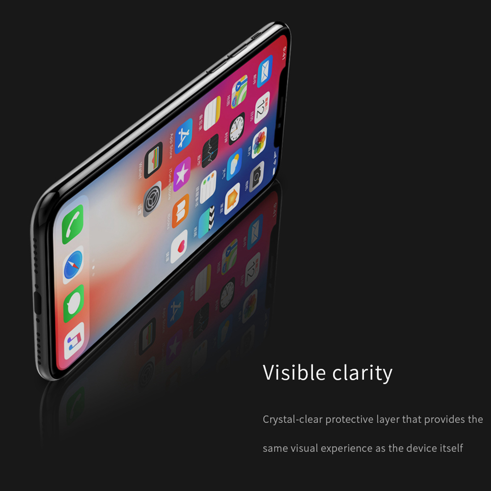 NILLKIN XD CP+MAX Tempered Glass Film for iPhone XS Max 6.5 Inch Explosion-proof Screen Protector - Black