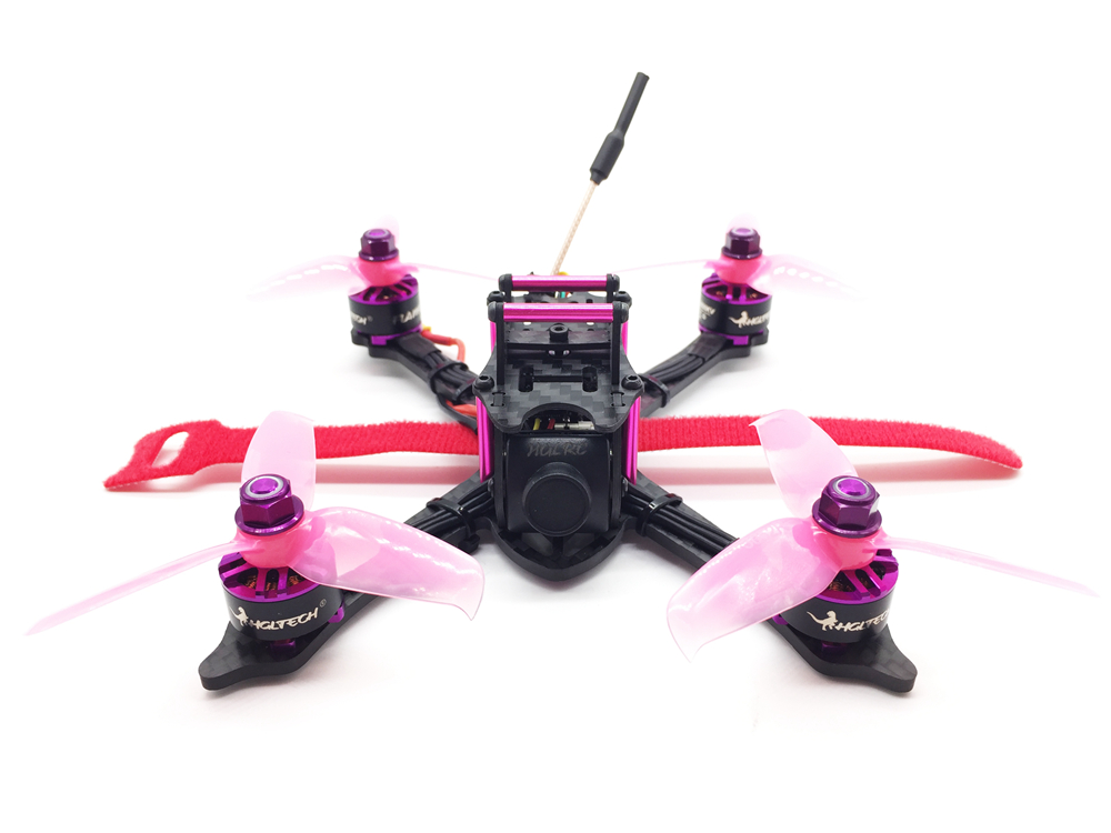 HGLRC XJB-145MM FPV Racing Drone F4 V2 FC OSD 28A 2-4S Blheli_S BB2 4In1 ESC 5.8G 48CH VTX Frsky XM+ Receiver BNF-Purple