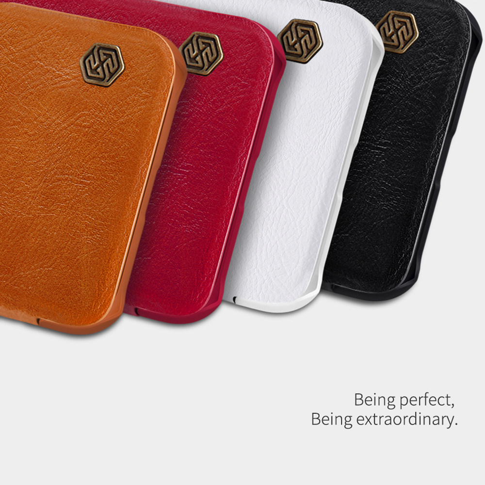 NILLKIN Protective Leather Phone Case for iPhone XR 6.1 Inch Protective Back Cover - White