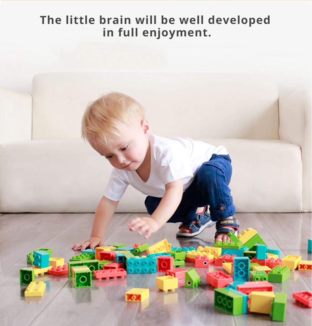 Mitu Large Grain Building Blocks Children Animal Paradise Motivating Imagination - Colorful