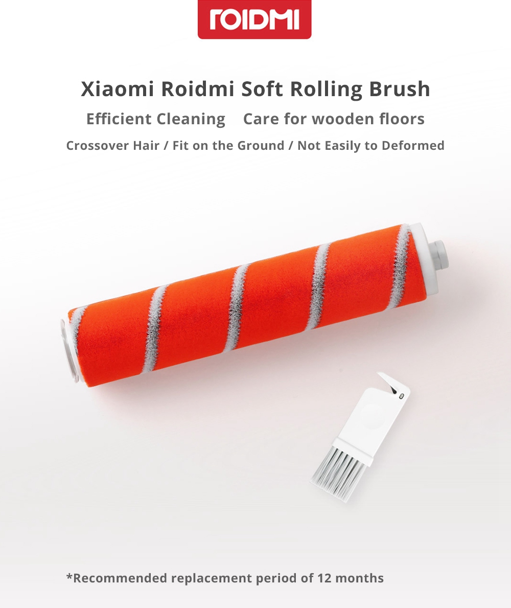 Xiaomi Roidmi Soft Rolling Brush for Xiaomi Roidmi F8 Smart Vacuum Cleaner - Red