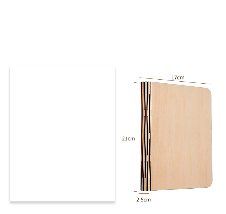 Wooden Foldable Book Shaped LED Night Light USB Book Bedside Lamp - Warm Light
