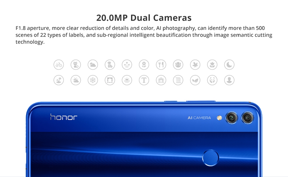 Global Version HUAWEI Honor 8X 6.5 Inch 4GB 128GB Smartphone Black