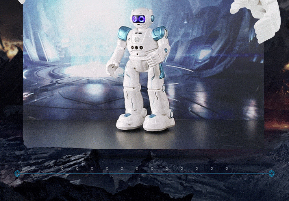 JJRC R11 Cady Wike Programmable Dancing RC Robot Gesture Sensor Obstacle Avoidance Kids Toys - Blue