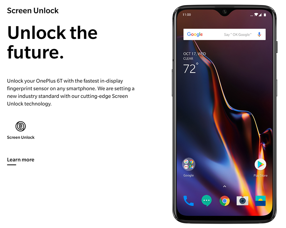 [Official Global ROM]Oneplus 6T 6.41 Inch 4G LTE Smartphone Snapdragon 845 8GB 256GB 16.0MP+20.0MP Dual Rear Cameras Android 9.0 In-Display Fingerprint NFC Fast Charge - Midnight Black