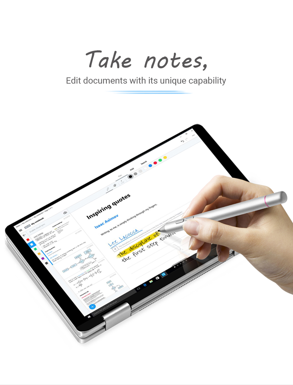 One Netbook One Mix 2 Yoga Pocket Laptop Intel Core m3-7Y30 Quad Core Touch ID 7" IPS Screen 1920*1200 Windows 10 8GB DDR3 256GB PCI-E SSD - Silver