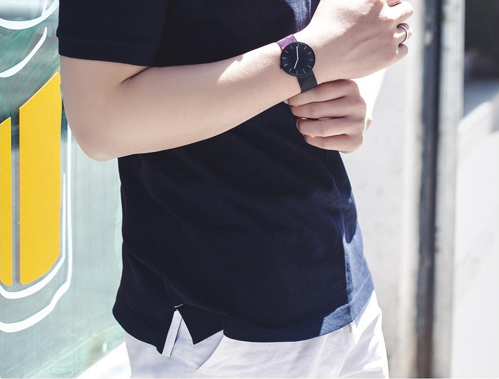 Xiaomi TwentySeventeen Unisex Quartz Watch Luminous Pointer Leather Strap - Black