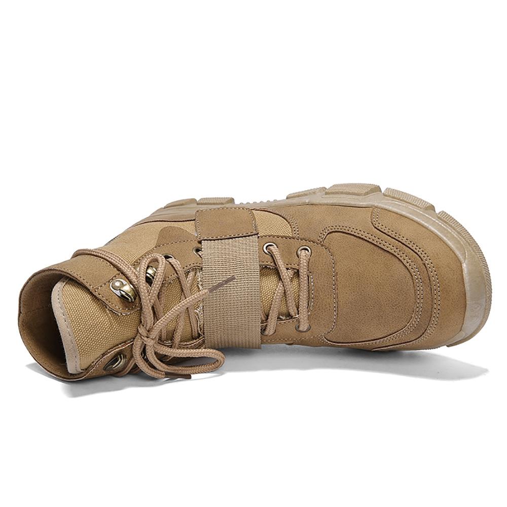S2802 Men's Casual Martin Boots Sports Shoes Rubber Sole EU39.5 - Khaki