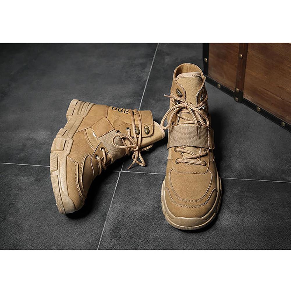 S2802 Men's Casual Martin Boots Sports Shoes Rubber Sole EU39.5 - Khaki