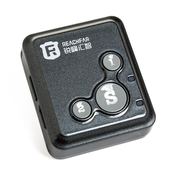 REAGHFAR RF-V16 Mini Personal Locator GPS Real Time Tracker SOS Communicator - Black + Grey