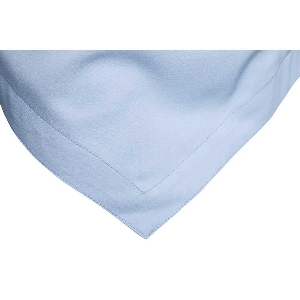 Men's Fashion Casual Long Sleeve Shirt Slim Fit Special Buttons Cotton Size S - Light Blue