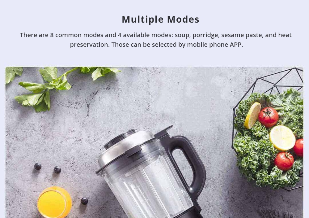 Xiaomi Viomi High-speed Blender Ultra High-speed Automatic Temperature Retention APP Reservation - Black
