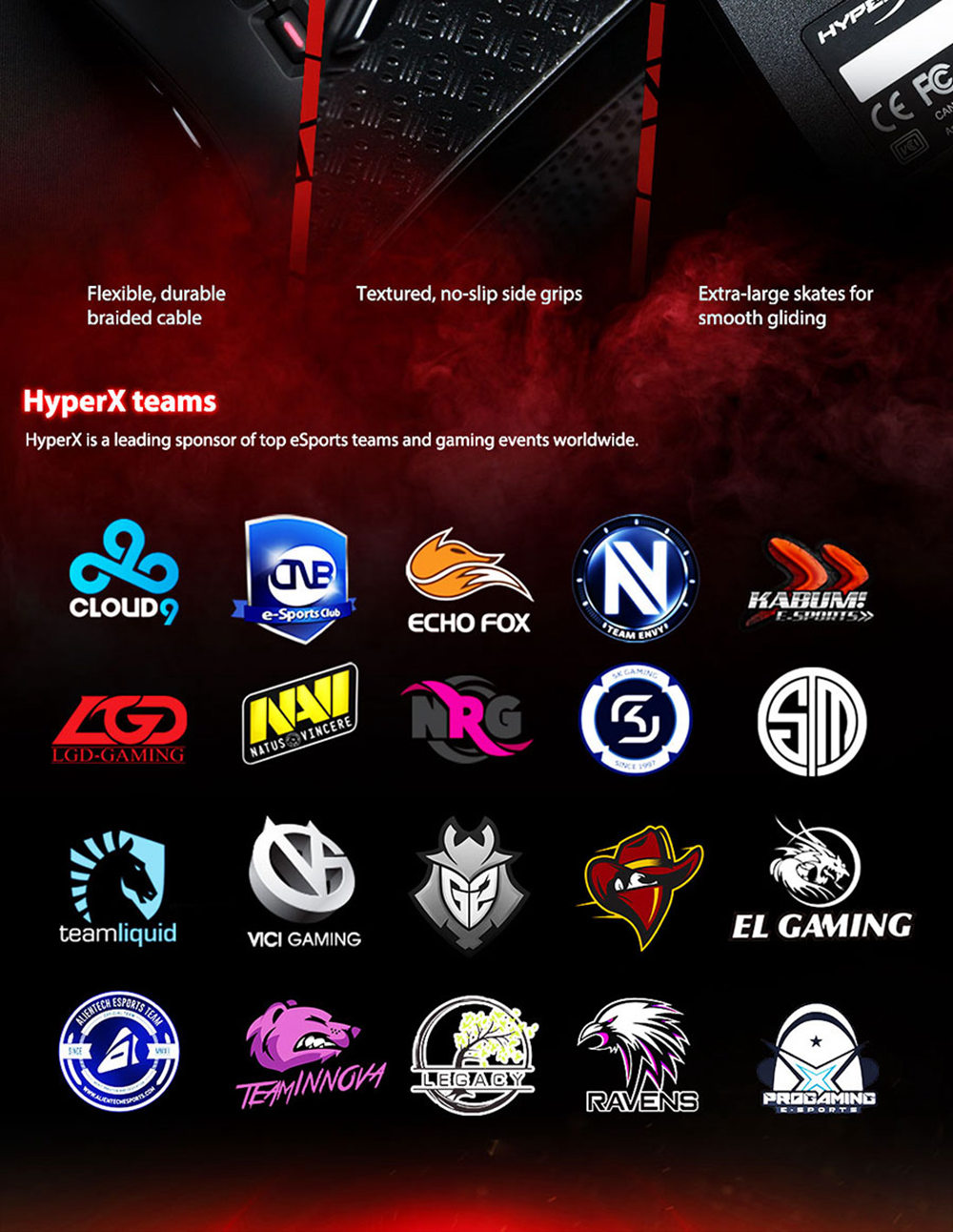 Kingston HyperX Pulsefire FPS Gaming Mouse Pixart 3310 Sensor 6 Buttons 3200DPI (HX-MC001A/AM) - Black