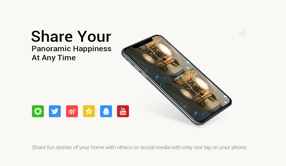 ESCAM QP720 1080P 720 Degree Panoramic WIFI IP Camera H.265 Night Vision - White US Plug