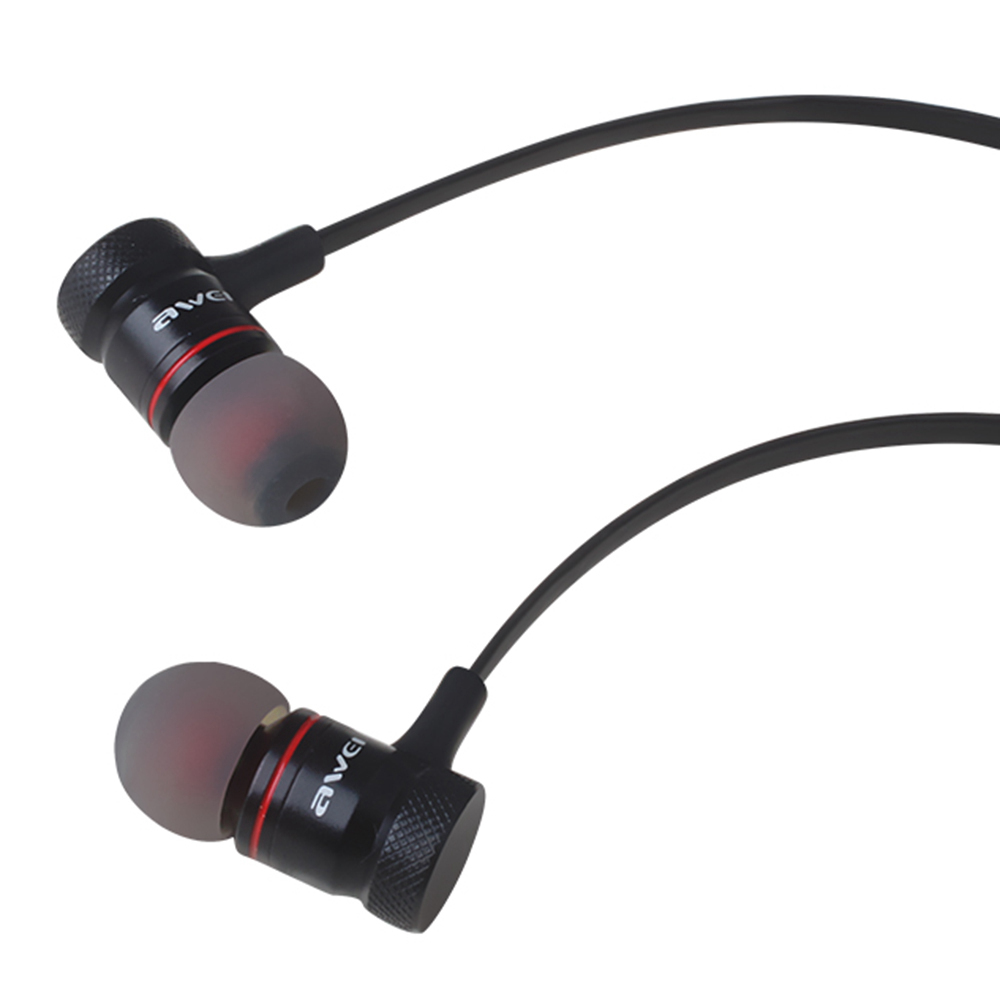 Awei ES70TY Wired Earphone with Mic Wire Control Black