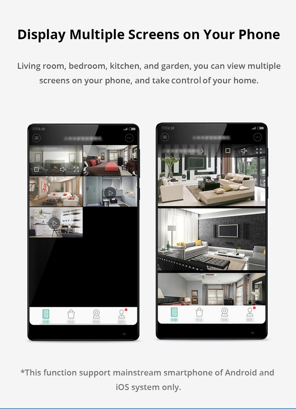 Xiaomi Mijia 1080P FHD Smart IP Camera Dual-band Intercom FOV 130 Degree AI Detection Cloud Storage - White