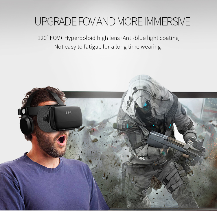 BOBOVR Z5 Wireless Version 3D VR Headset Virtual Reality Glasses  FOV120 Support IOS/Android - Black