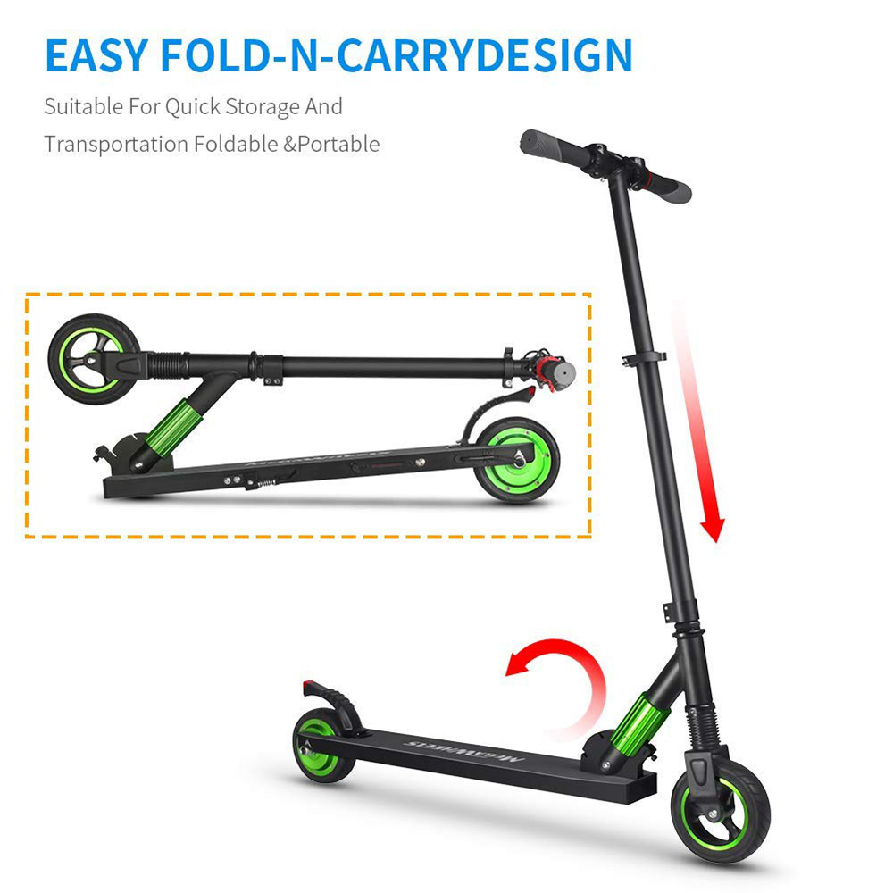 [DE Stock] Megawheels S1-2 Portable Folding Electric Scooter 250W Motor 23km/h Micro-Electronic Braking System - Green