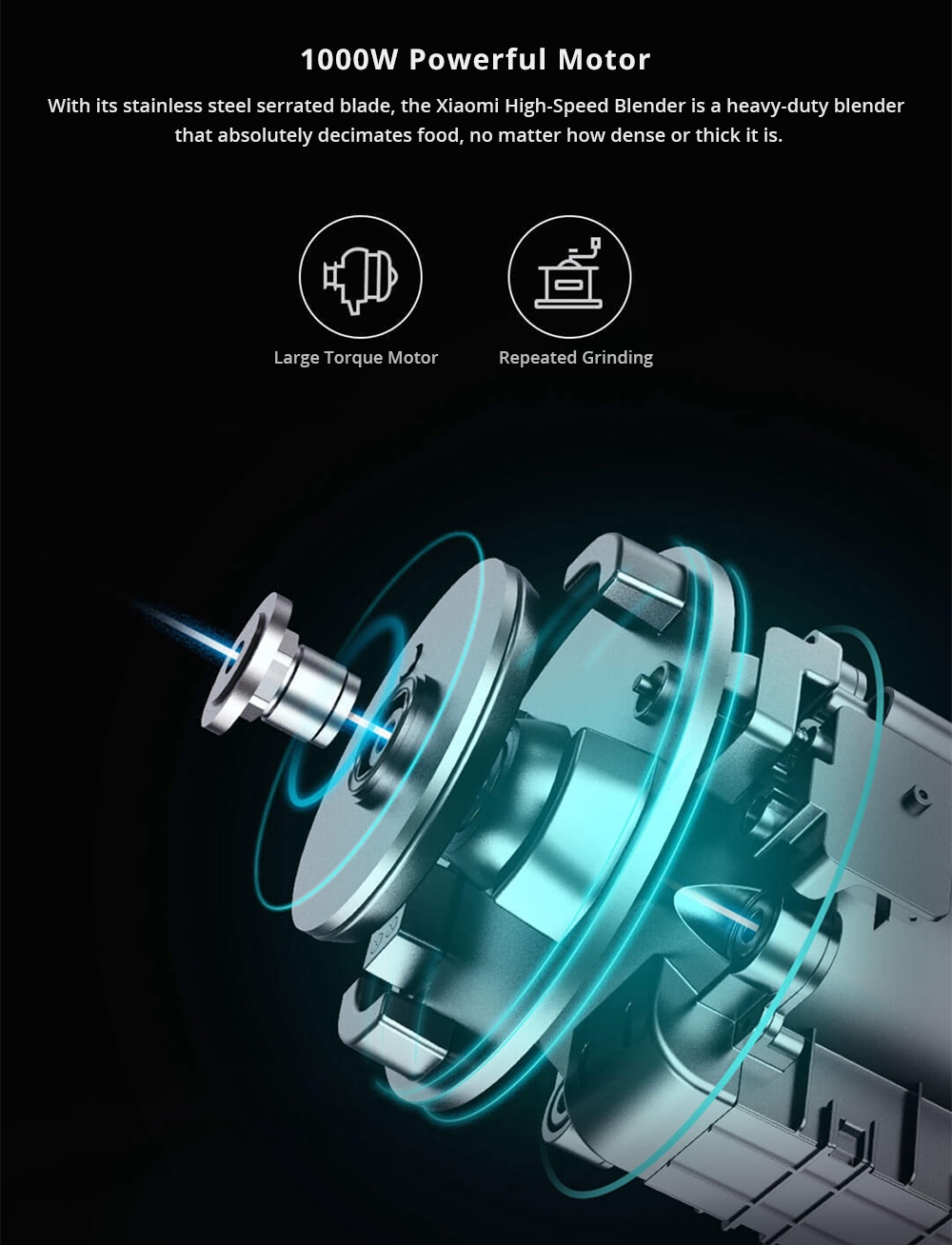 Xiaomi Viomi High-speed Blender Ultra High-speed Automatic Temperature Retention APP Reservation - Black