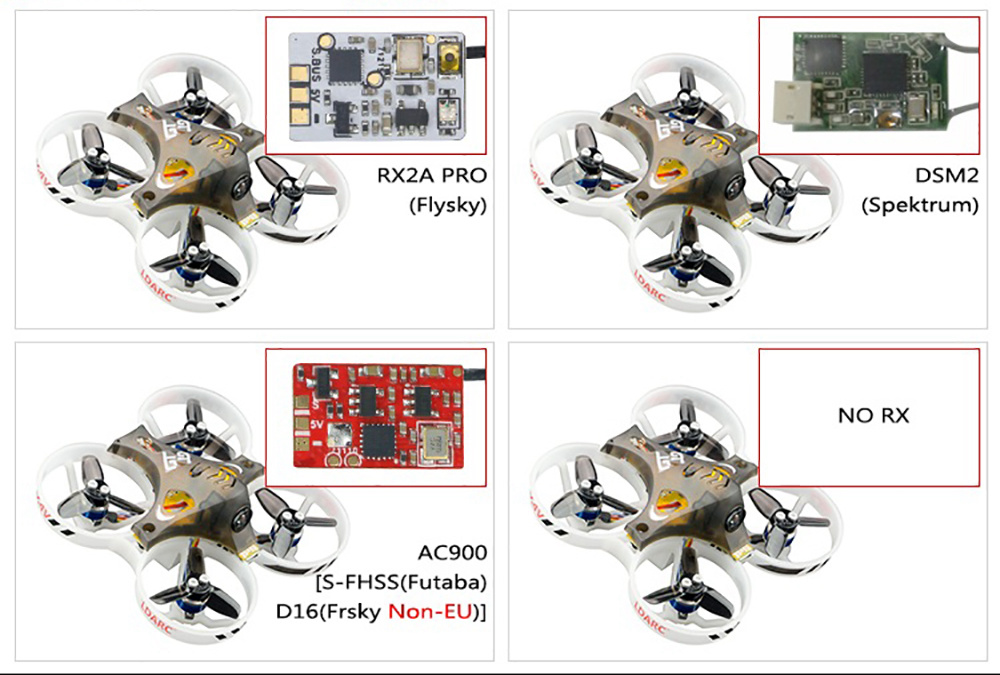 LDARC/Kingkong GT7 Tiny 2S 75mm FPV Racing Drone 150 Degree Camera AC900 Receiver - PNP