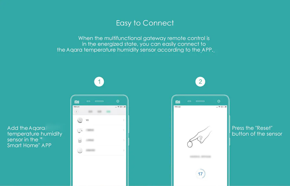 Xiaomi Aqara Temperature Humidity Sensor (Works with Other Aqara Smart Home Devices) - White