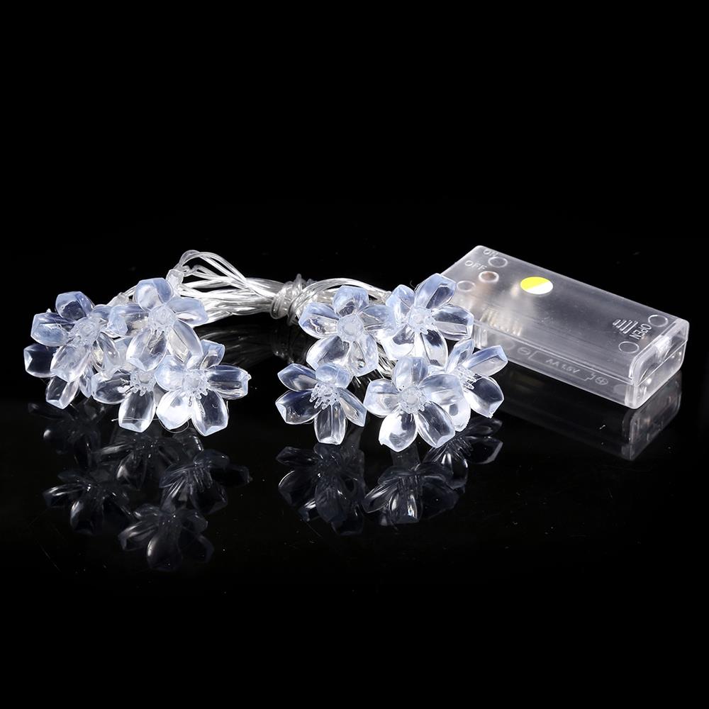 10PCS Plum Blossoms LED Bulbs String Floral Lights for Party Garden Decoration (1.2 Meter) - Multi-color
