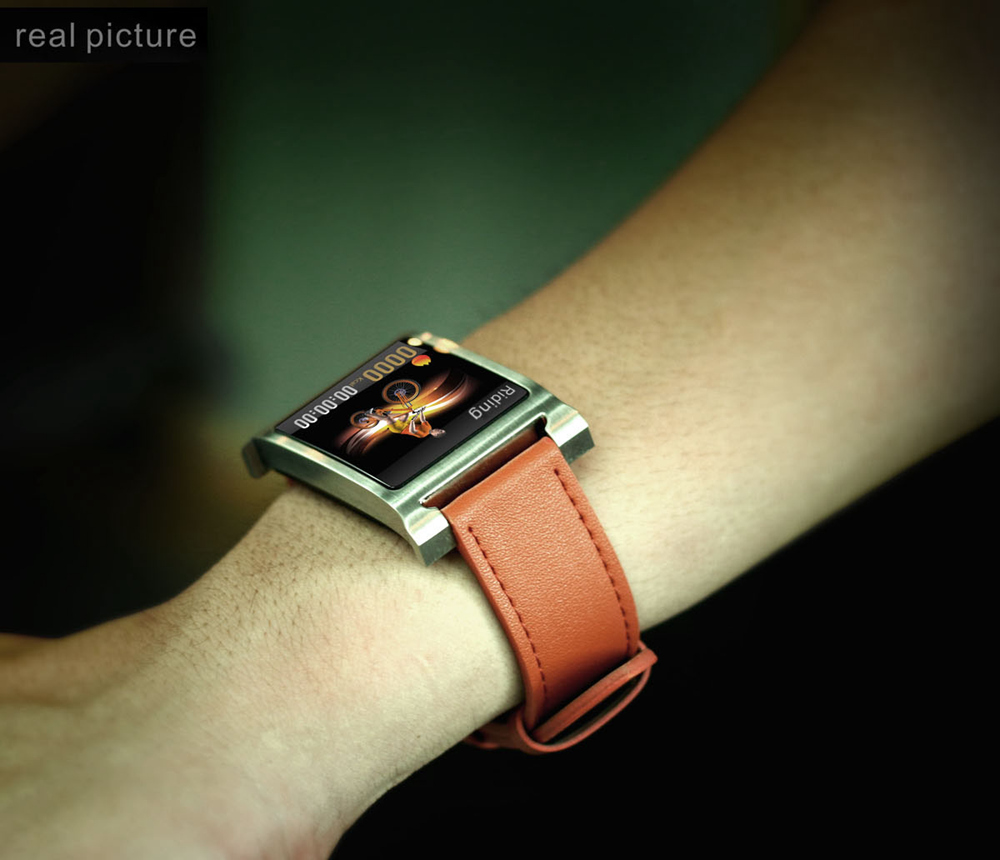 K6 Sports Smart Watch 1.3 Inch IPS Screen Heart Rate / Blood Pressure Monitor IP68 Waterproof - Black Case + Steel Strap