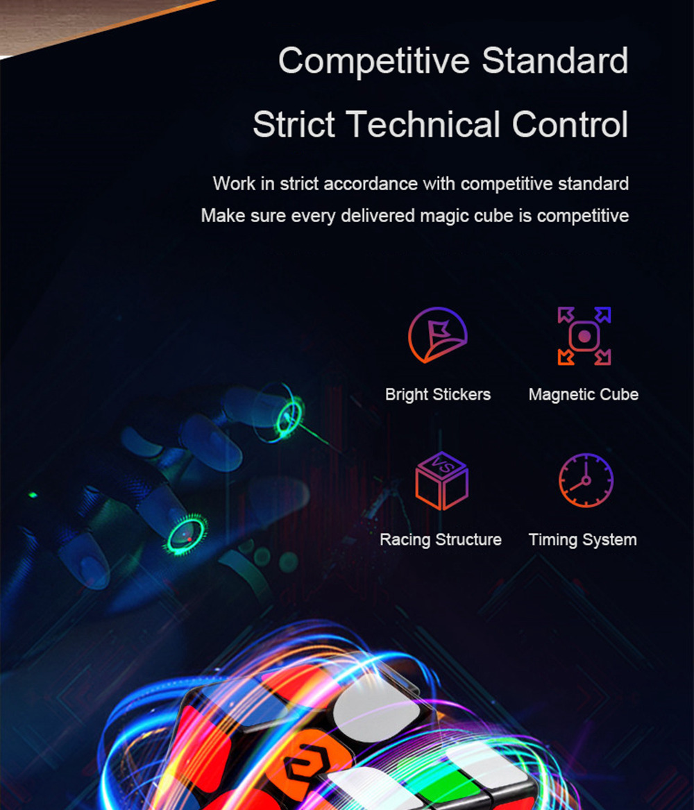 Xiaomi Giiker Super Square Magic Cube i3S Bluetooth APP Intelligent Teaching Smooth Racing Third-order Magnetic Force - Multi