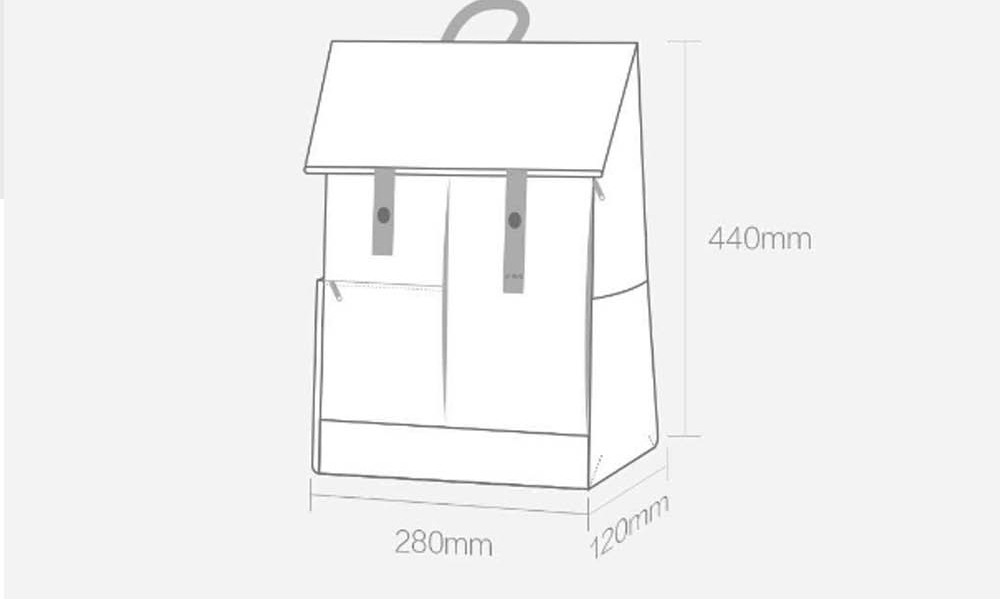 Xiaomi U'REVO College School Casual Backpack(13L 15.6 Inch Waterproof Laptop Bag) - White