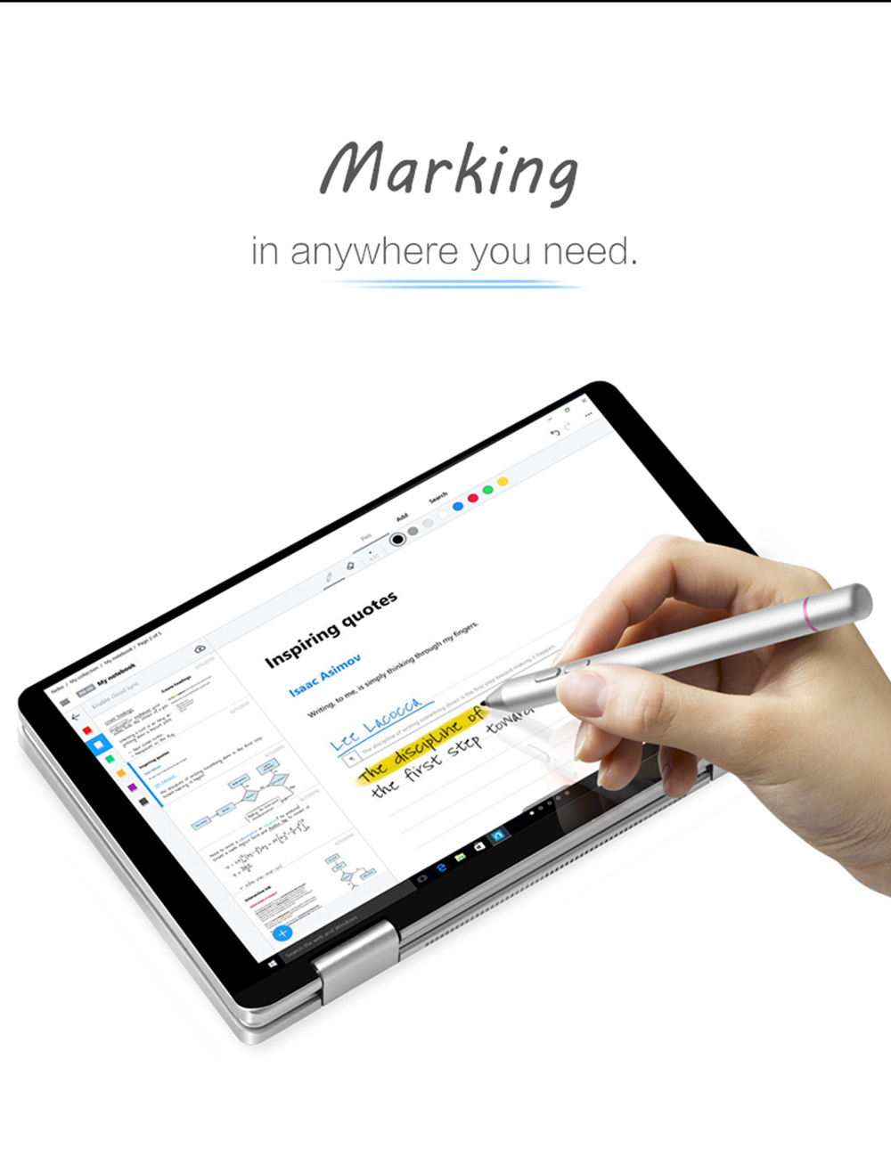 One Netbook One Mix 2S Yoga Pocket Laptop Intel Core M3-8100Y Dual Core Touch ID 7" IPS Screen 1920*1200 Windows 10 8GB DDR3 256GB PCI-E SSD - Silver