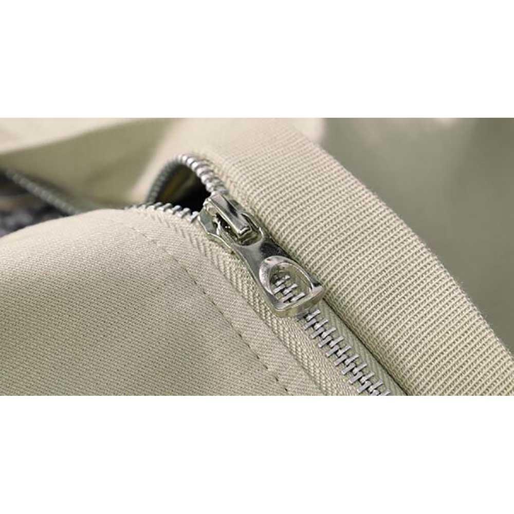 Men's Autumn & Winter Business Casual Stand Collar Coat Slim Fit Jacket With Zipper Size M - Beige